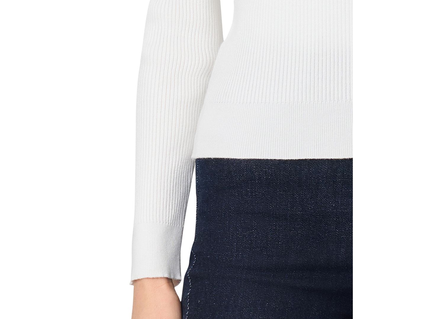 Women's Mock-Neck Rib-Knit Sweater