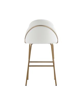 Gracie 41.1" Leatherette Upholstered Barstool