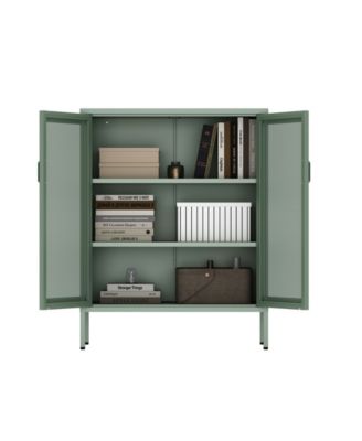 Amelia 31.5" Modern 3-Shelf Accent Cabinet