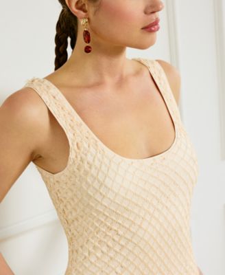 Women's Dafne Sequin Fringe-Trim Maxi Dress