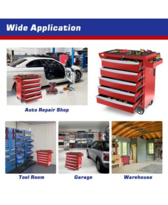 5-Drawer Rolling Metal Tool Chest with Wheels and Lock