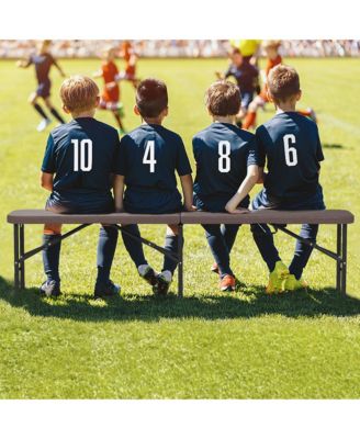 6 ft Plastic Folding Bench Portable Fold-in-Half Seat w/ 1320 LBS Capacity