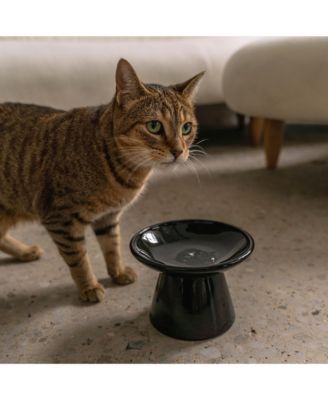 Flat Top Cat Bowl: Black