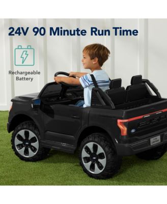 Kids 24V Ride On Truck Officially Licensed Ford Lightning w/ Remote, LED Lights, 2 Speeds