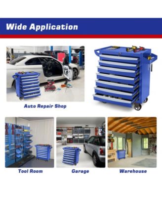 7-Drawer Metal Tool Box with Wheels & Lock, Rolling Garage Storage Cabinet Tool Chest