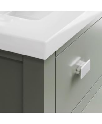 Viola 24&amp;#x22; x 18&amp;#x22; Wood Bath Vanity with White Ceramic Vanity Top and Basin