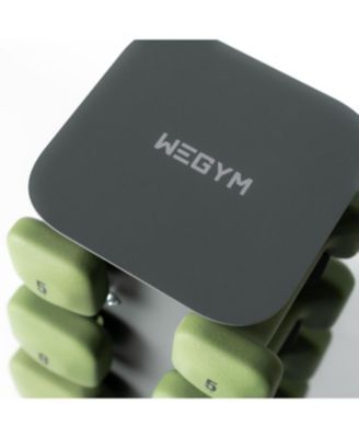 SafeGrip Dumbbells Full Set with Dark Rack