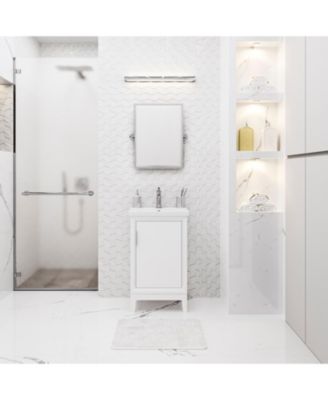 Elsa 20.5 in. W x 16 In. D Bath Vanity in Pure White with Ceramics Vanity Top in White with White Basin