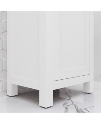 Mia 18 in. W Bath Vanity in Pure White Finish with Ceramics Integrated Vanity Top with White Basin