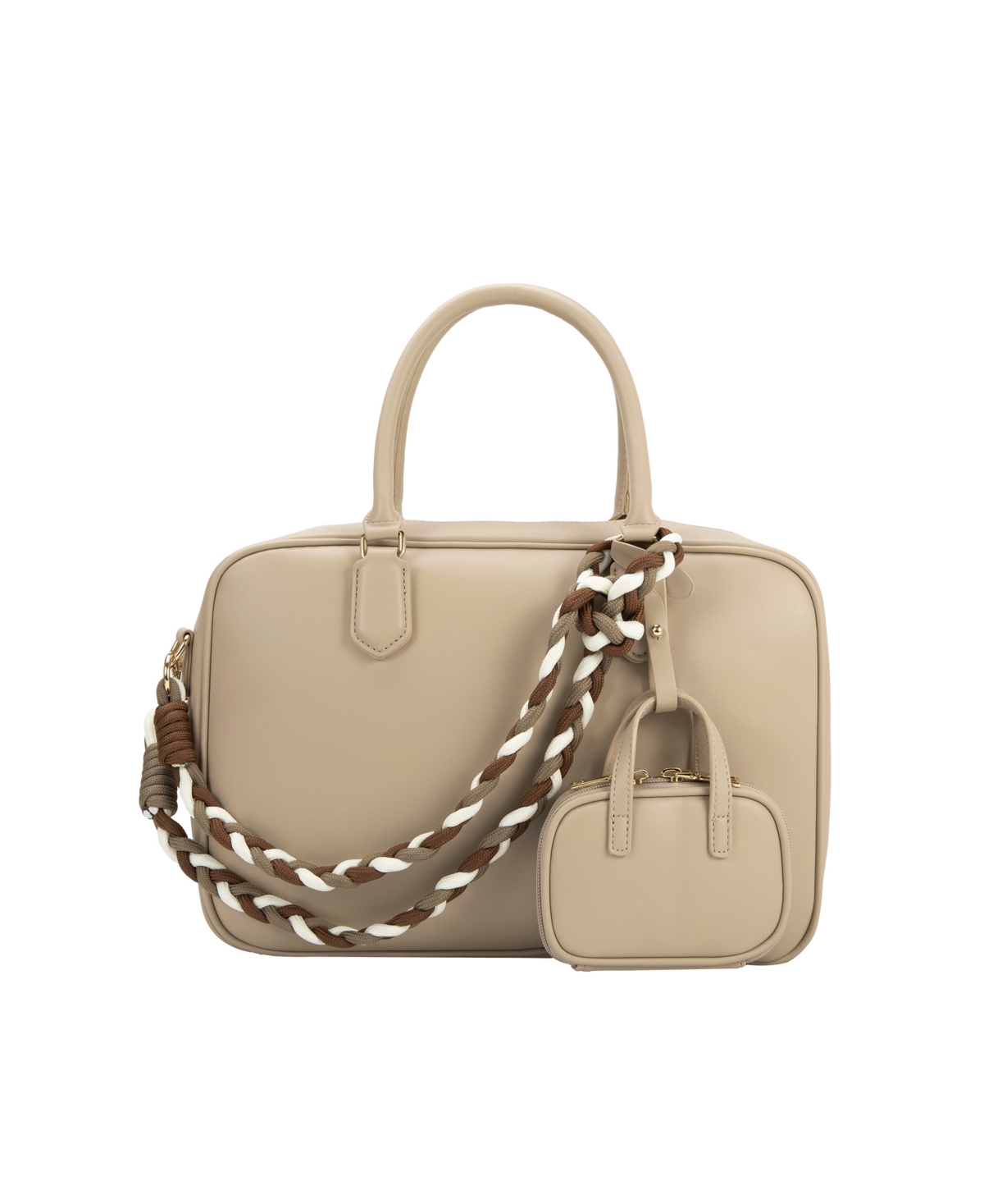 Natasha Medium Top Handle Bag - Mushroom