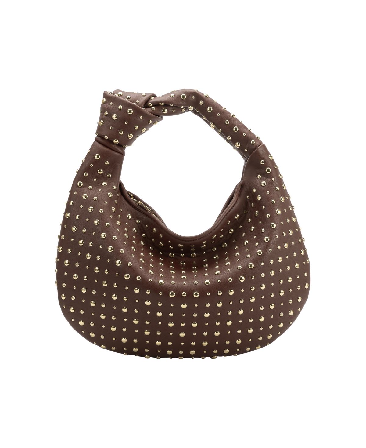 Brigitte Studded Large Shoulder Bag - Tan