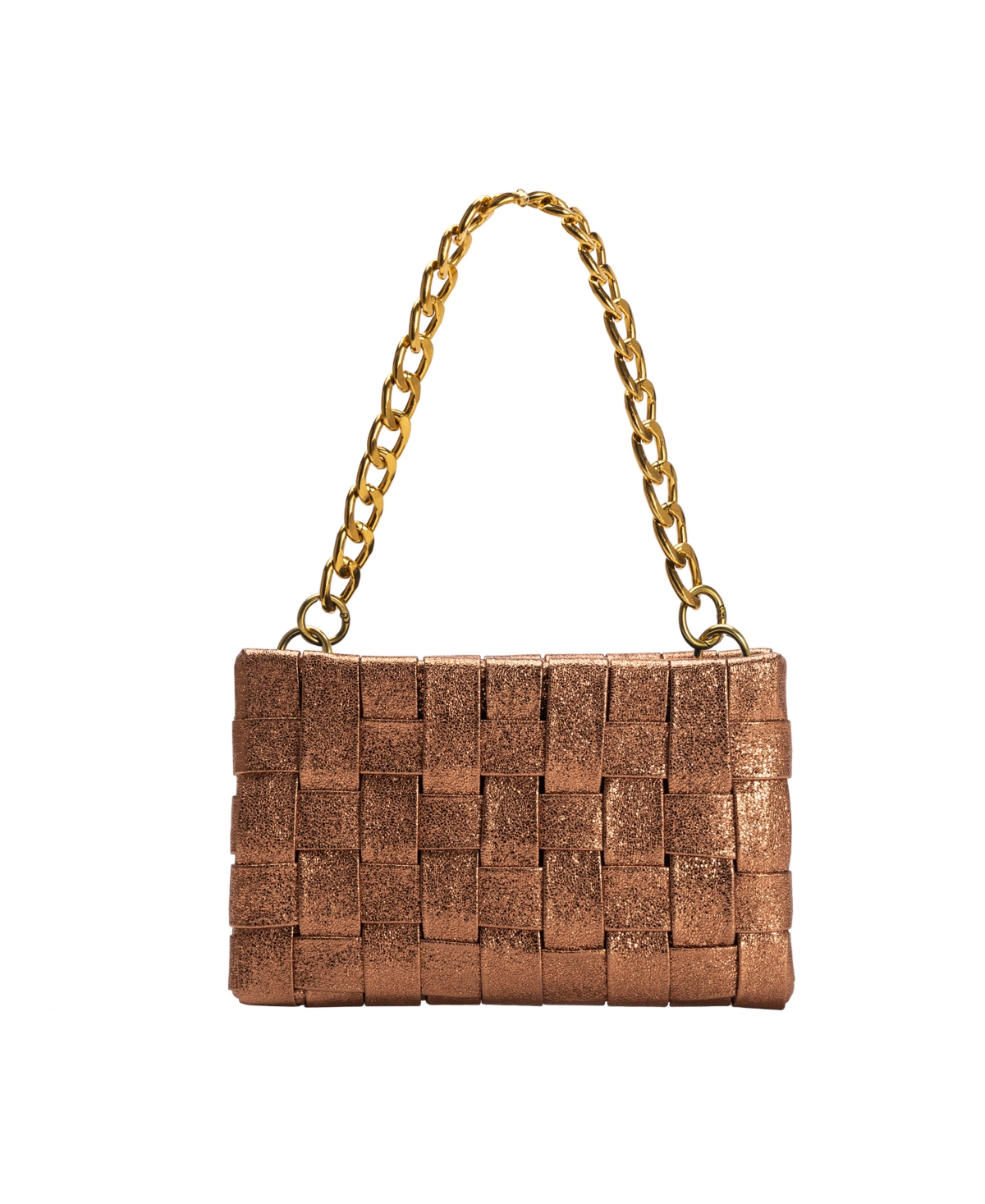 Mimie Woven Small Crossbody Bag - Bronze