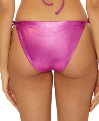 Women's Liquid Metal Side-Tie Bikini Bottoms
