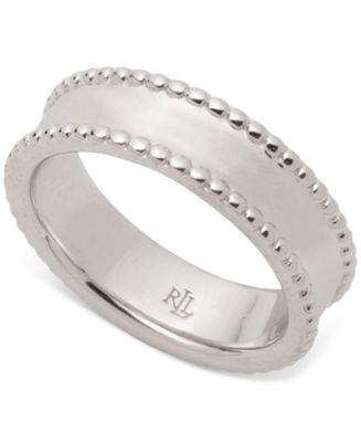 【 Ralph Lauren 】 Band ring Lauren Ralph Lauren Sterling Silver Band Ring - Macy's