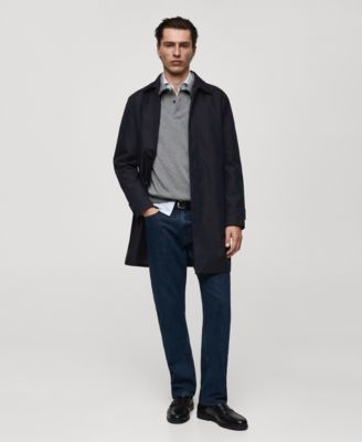Mango Mens Classic Water-Repellent Trench Coat 32490₽