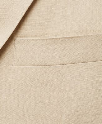 Men's Patch Pockets Linen Blazer