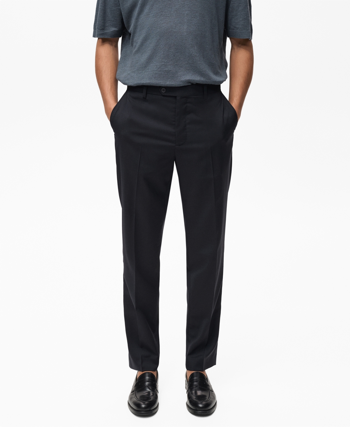 Men's Cold Wool Slim-Fit Pants - Navy