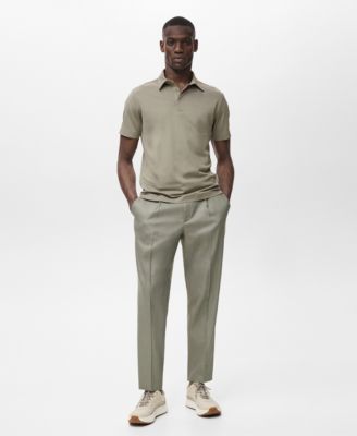 Мужская приталенная рубашка поло Coolmax от Mango