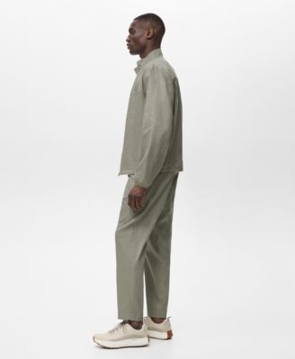 Men's Pleated Linen Pants