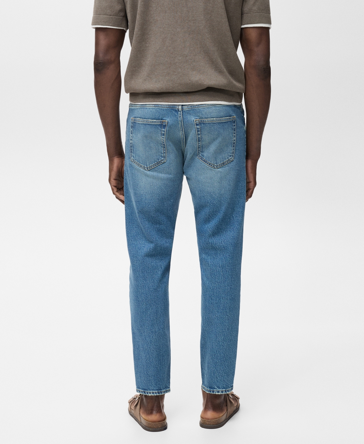 Mango Jan Slim Fit Jeans In Blue