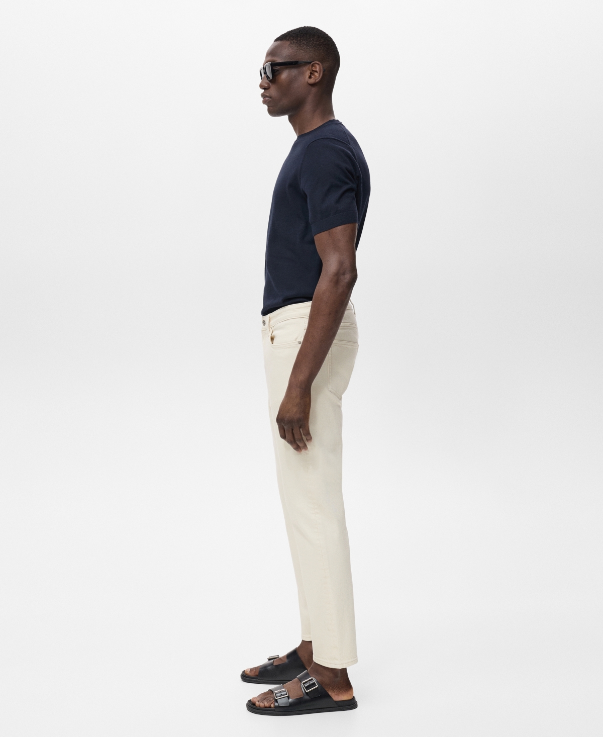 Mango Men's Ben Tapered Fit Jeans In White