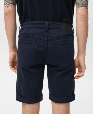 Men's Slim-Fit Denim Bermuda Shorts