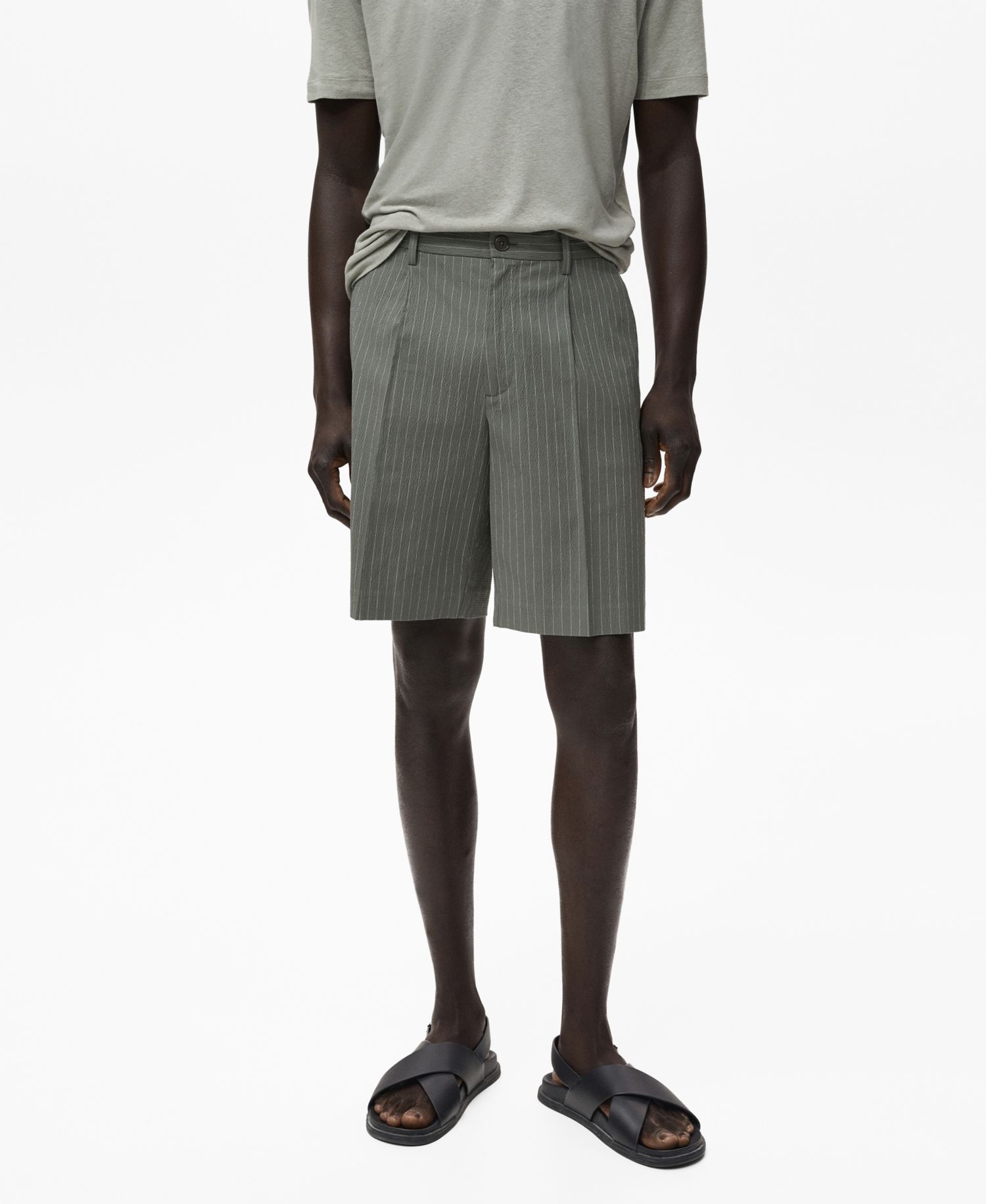 Men's Slim-Fit Chino Cotton Bermuda Shorts