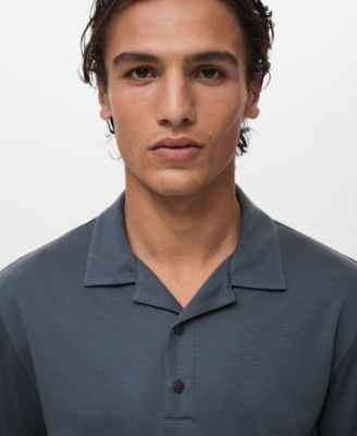 Men's Bowling Collar Lyocell Polo Shirt