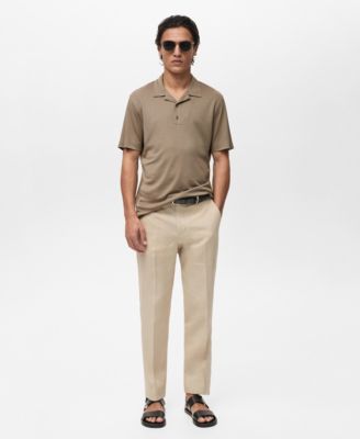 Мужская рубашка поло из лиоцелла с воротником-стойкой для боулинга Mango