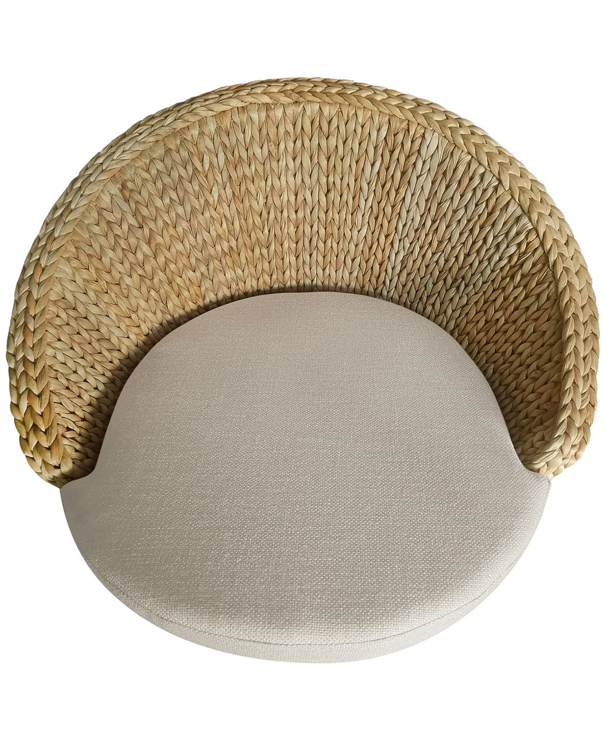 Gallerie Decor 28.5" Handwoven Banana Leaf 360° Swivel Base Indoor Accent Chair