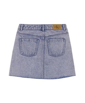 Clavin Klein Big Girls Overdyed Denim Mini Skirt