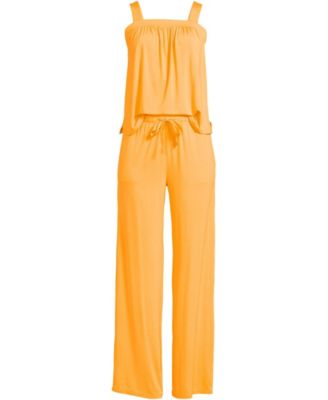 Women's Cooling 2 Piece Pajama Set - Sleeveless Square Neck Top and Pants