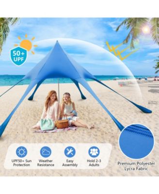 20 x 20 Feet Beach Canopy Tent with UPF50+ Sun Protection and Shovel