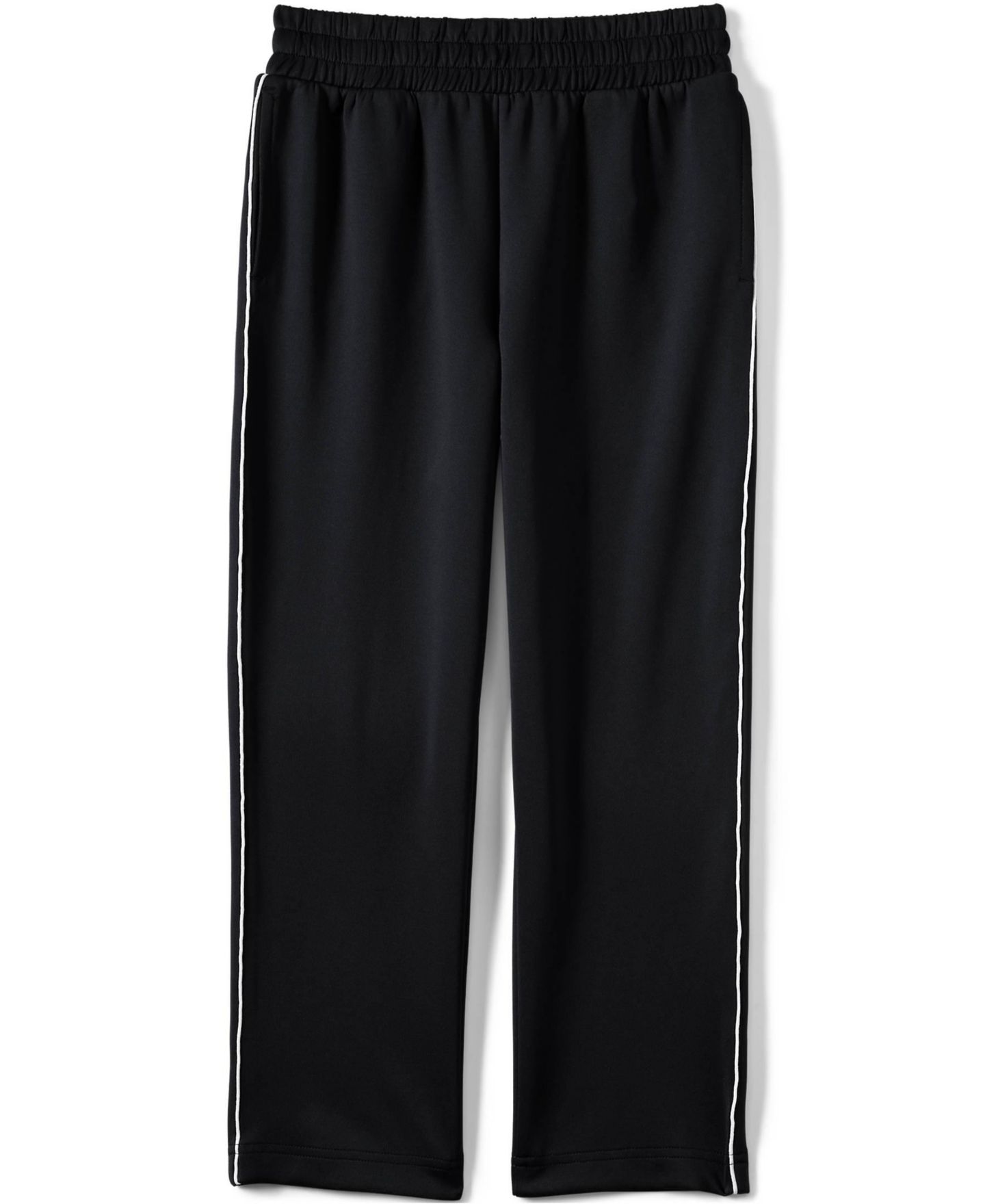 Брюки Lands' End Coed Active Performance Track Pants для девочек, цвет: Чёрный — фото 3