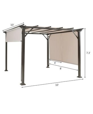 10' x 10' Metal Frame Patio Furniture Shelter