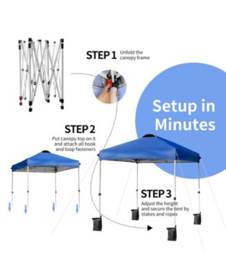 x 6.6 Feet Outdoor Pop-up Canopy Tent with Roller Bag