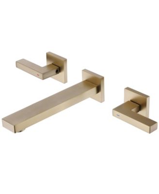 Two-Handle Wall Mounted Bathroom Faucet