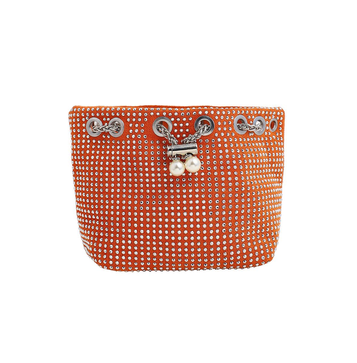 The Stud Chain Sling Bag - Orange