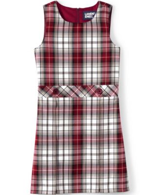 School Uniform Girls Plaid Jumper Top of Knee