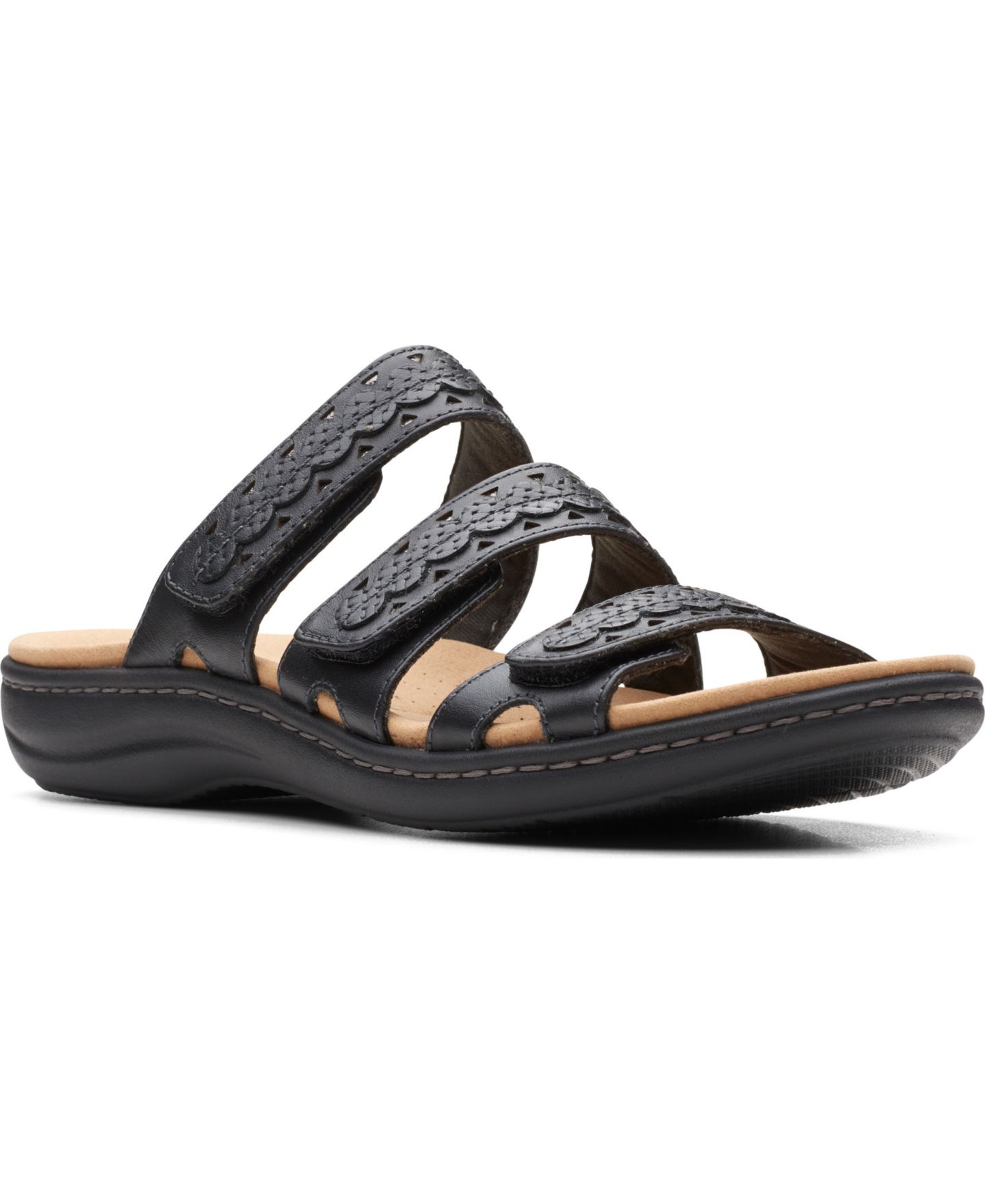 Женские сандалии Clarks Collection Laurieann Cove, цвет: Чёрный кожаный — фото 1