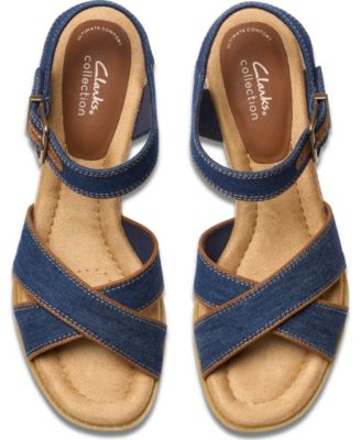 Emmalae Iris Leather Wedge Sandals