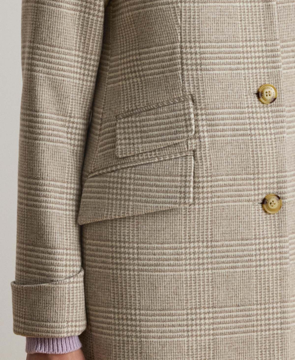 Ralph Lauren Petite Notched-collar Walker Coat In Gray
