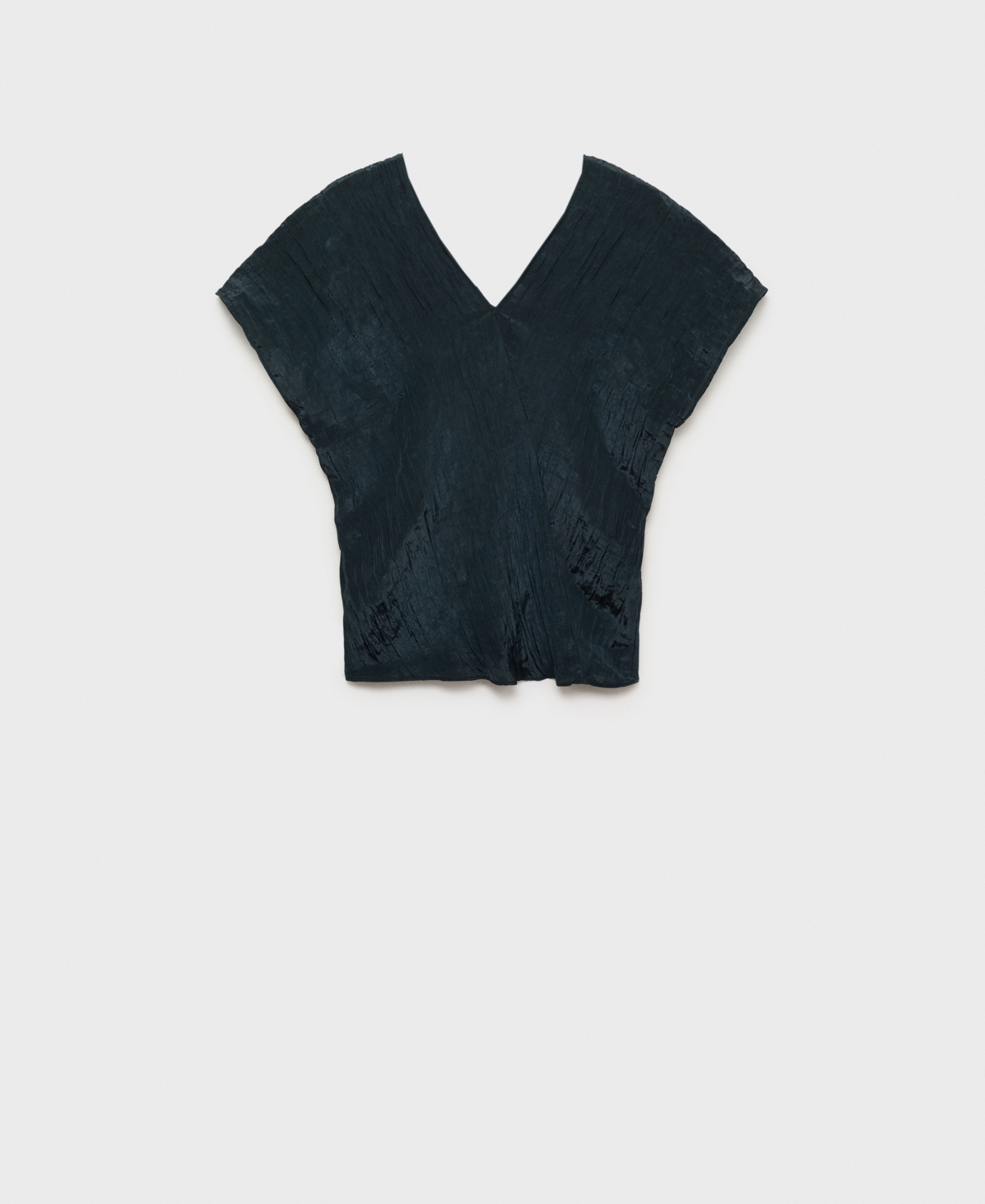 Mango Wrinkled Effect V-neck Top