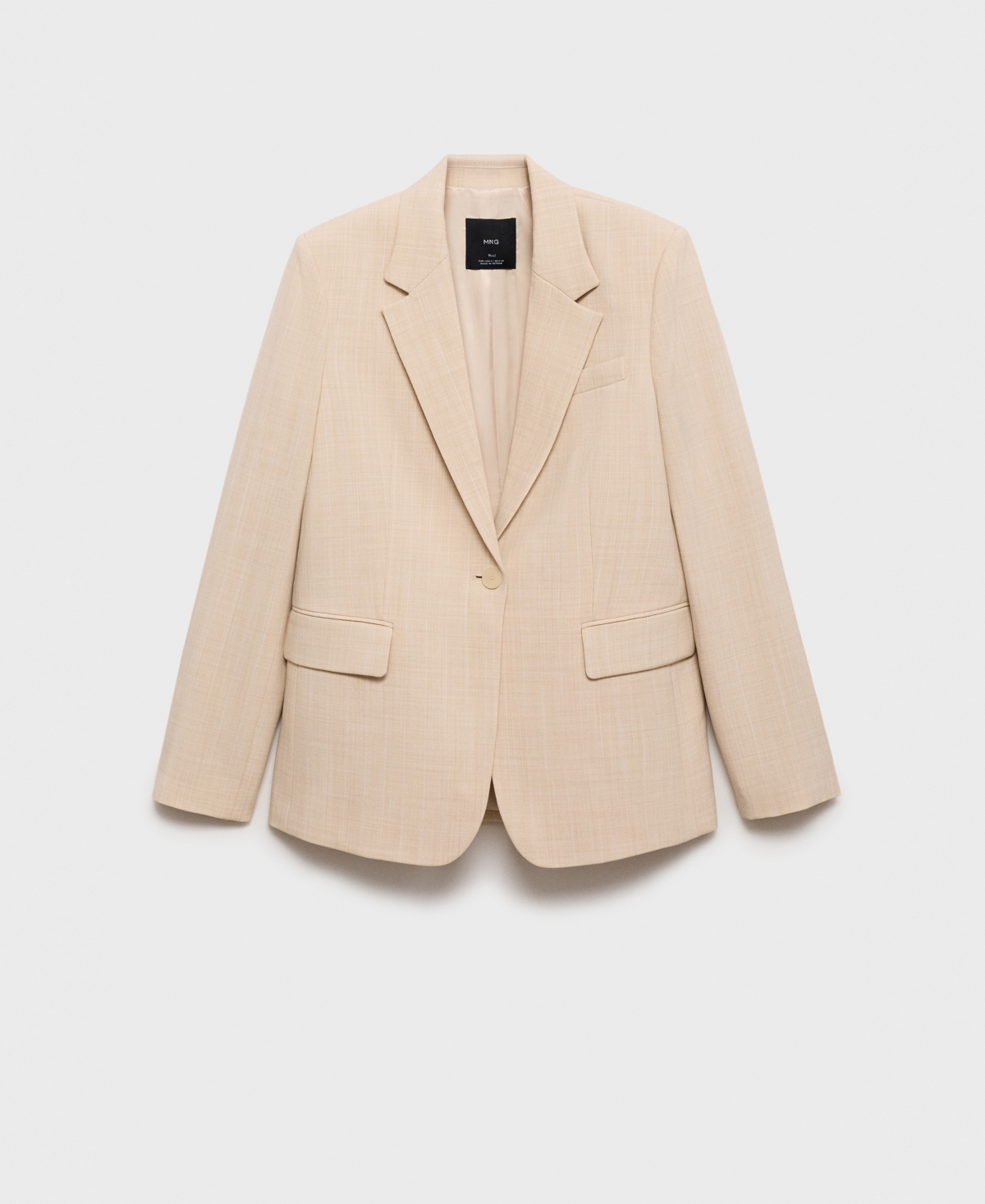 Mango Structured Jacket In Neutral