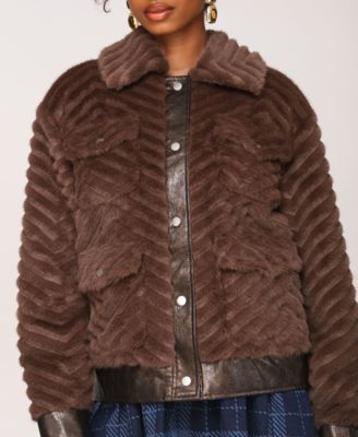 Women's Faux-Fur Bomber Jacket