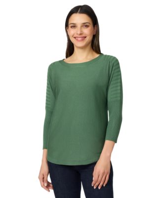 Women's Boatneck Button-Back Dolman-Sleeve Sweater