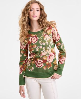 Liverpool Los Angeles - Women's Printed Crewneck Long-Sleeve Sweater