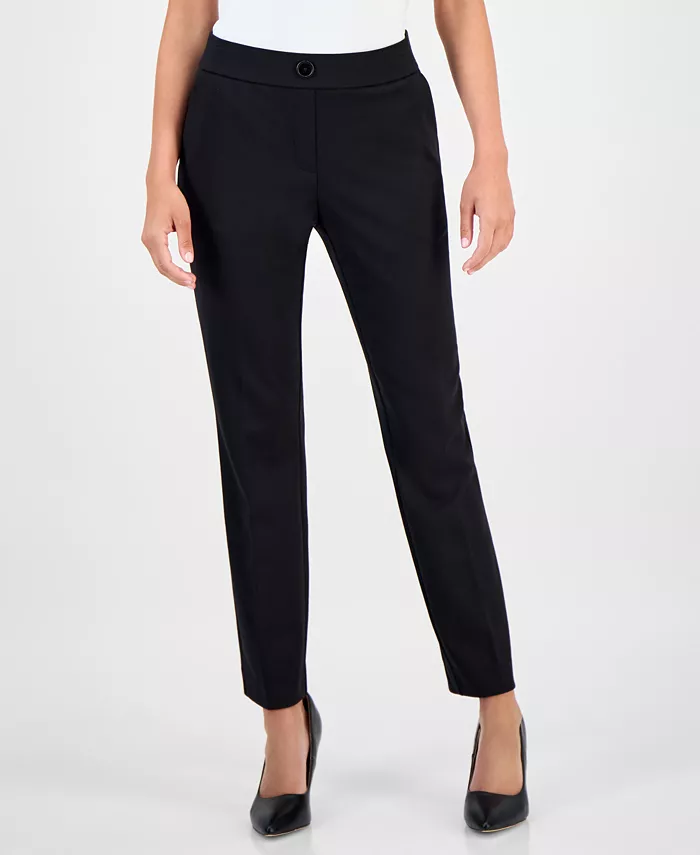 Petite Mid-Rise Straight-Leg Pants - thumbnail 2