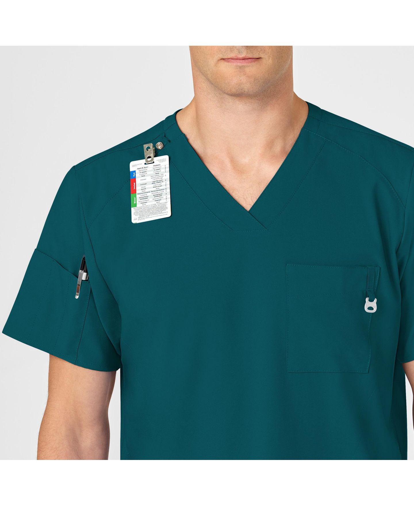 Мужской топ Wink W123 V-Neck Scrub, цвет: Синий — фото 5