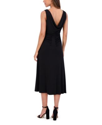 Women's Jersey Cowl-Neck Sleeveless Dress